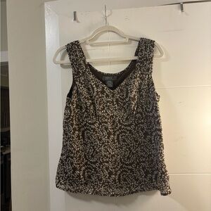 George Brown and White Patterned Blouse